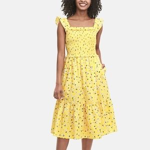 kate spade fleurette toss voile smocked dress